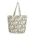 White with Red Floral Hand Stitched Kantha Cotton Tote Bag - Sticky add to cart bar