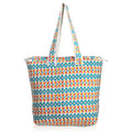 White with Red Floral Hand Stitched Kantha Cotton Tote Bag - Sticky add to cart bar