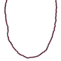 Mozambique Garnet 50.00 ctw Beaded Necklace in Stainless Steel 20 Inches - Sticky add to cart bar