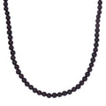 Mozambique Garnet 150.00 ctw Beaded Necklace in Stainless Steel 18-20 Inches - Sticky add to cart bar