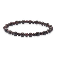 Mozambique Garnet Beaded 65.00 ctw Stretch Bracelet (7.25 In)