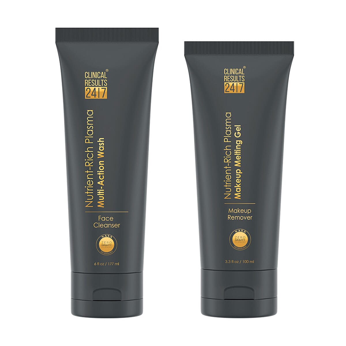 Clinical Results 24/7 Nutrient-Rich Plasma Multi-Action Wash (6oz) & Melting Gel (3.3oz) Made in US