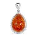 Baltic Dusky Amber Drop Pendant without Chain in Sterling Silver - Sticky add to cart bar