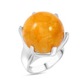 Butterscotch Amber Ring in Sterling Silver (Size 7.0) - Sticky add to cart bar