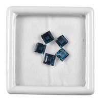 London Blue Topaz Assorted Box (Sqr 5 mm) 3.56 ctw