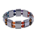 Terahertz and Multi Gemstone 185.00 ctw Stretch Bracelet - Sticky add to cart bar