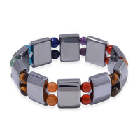 Terahertz and Multi Gemstone 185.00 ctw Stretch Bracelet