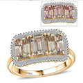 Certified & Appraised Luxoro AAA Turkizite and I2 Diamond 3.85 ctw Ring in 14K Yellow Gold (Size 10.0) - Sticky add to cart bar
