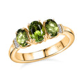 Luxoro 14K Yellow Gold AAA Calabar Tourmaline, Diamond (I2) Ring (Size 8.0) (4.60 g) 1.85 ctw - Sticky add to cart bar