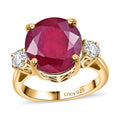 Niassa Ruby (FF), Moissanite Ring in 18K Vermeil YG Over Sterling Silver (Size 7.0) 10.90 ctw - Sticky add to cart bar