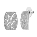 Karis Diamond Accent Frosted Leaf Earrings - Sticky add to cart bar