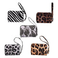 Black, White, Khaki, Coffee and Gold Faux Leather Set of 5 Card Holder with Wrist Strap - Sticky add to cart bar