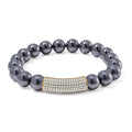 Terahertz and Austrian Crystal 126.00 ctw Beaded Bracelet (Adjustable) in 18K YG Plated - Sticky add to cart bar