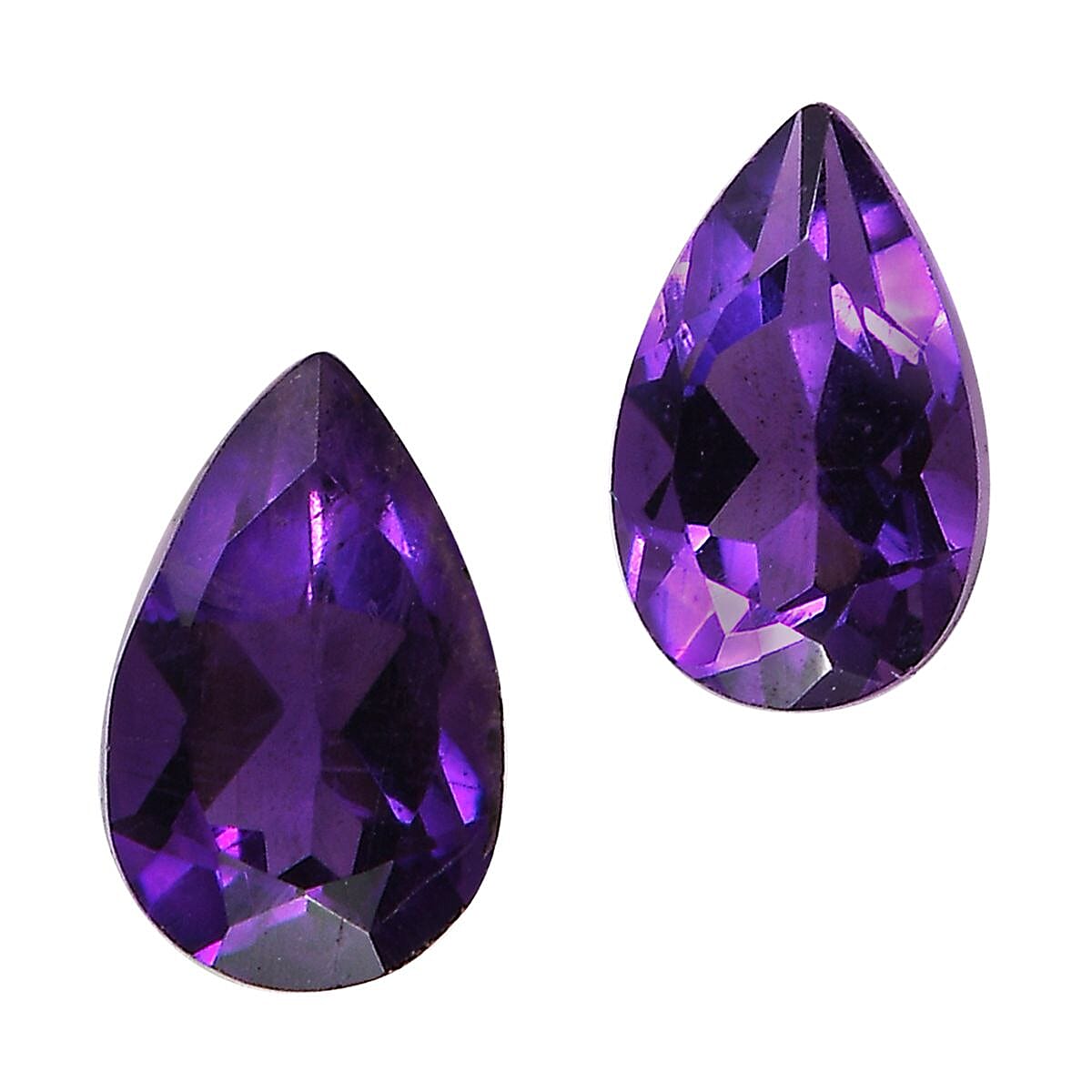 AA African Amethyst Set of 2 (Pear 5x3 mm) 0.30 ctw