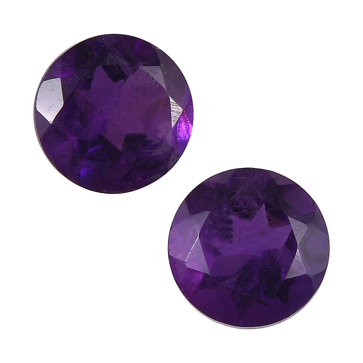 AAA African Amethyst Set of 2 (Rnd 5 mm) 0.72 ctw