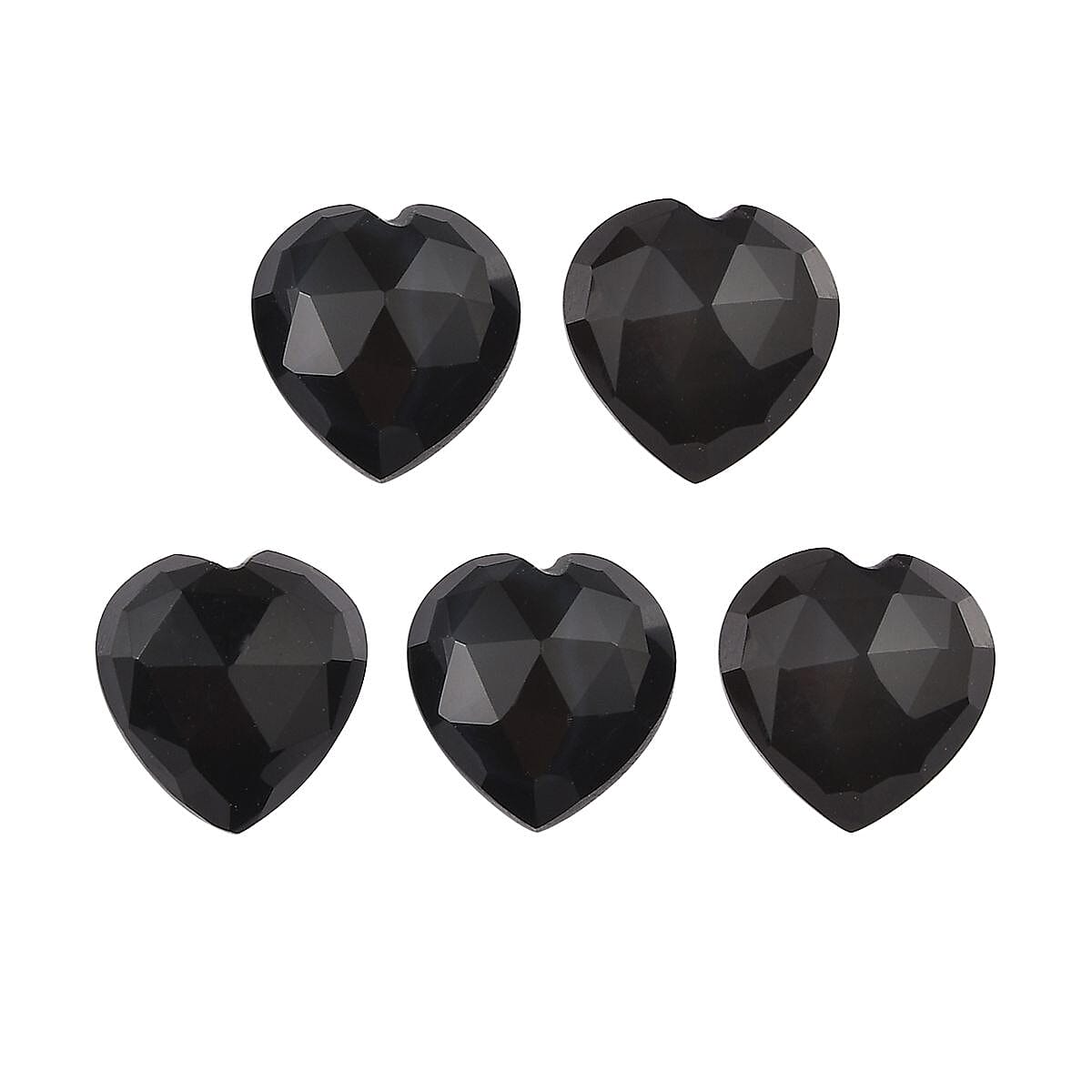 AA Black Onyx Set of 3 (Hrt 6 mm) 4.17 ctw