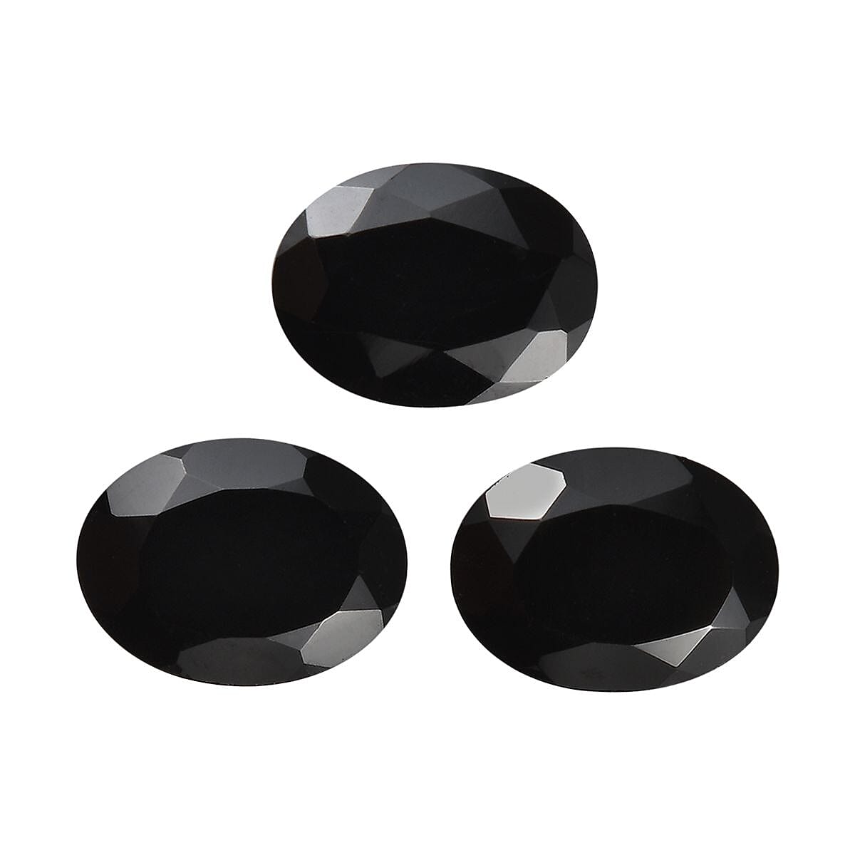 Black Onyx Set of 3 (Ovl 8x6 mm) 2.68 ctw