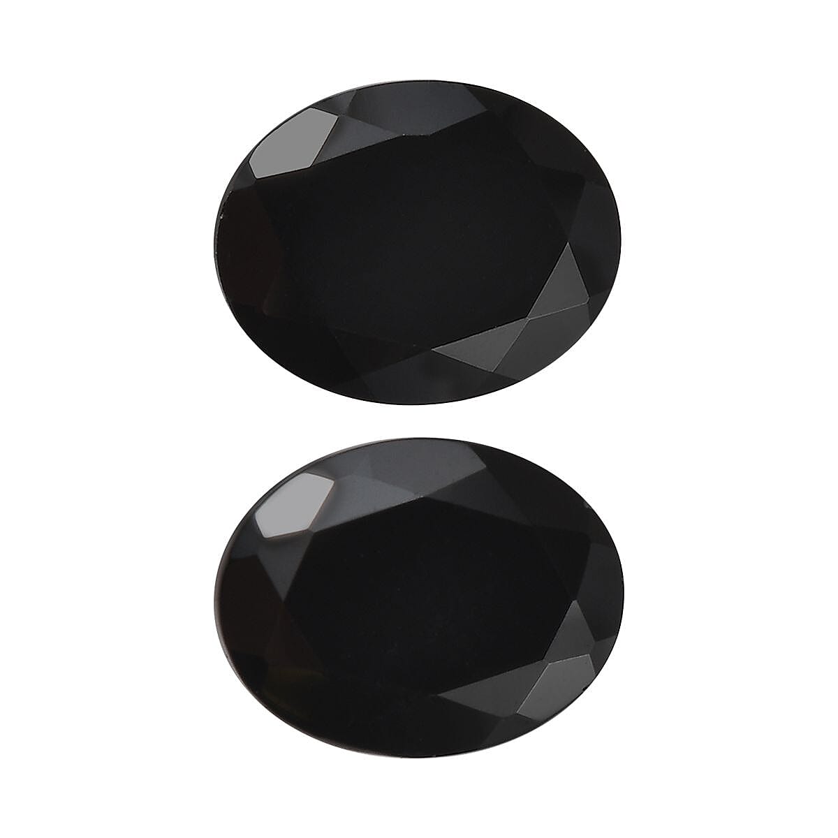 Black Onyx Set of 2 (Ovl 9x7 mm) 3.96 ctw