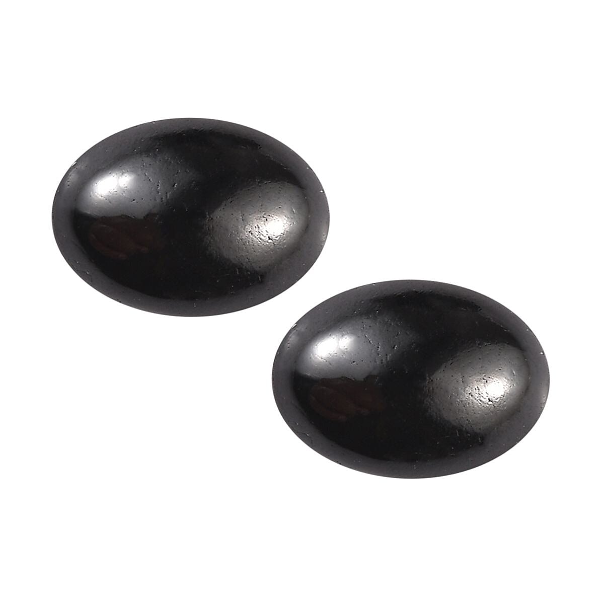 Australian Black Tourmaline Set of 2 (Ovl 7x5 mm) 1.79 ctw