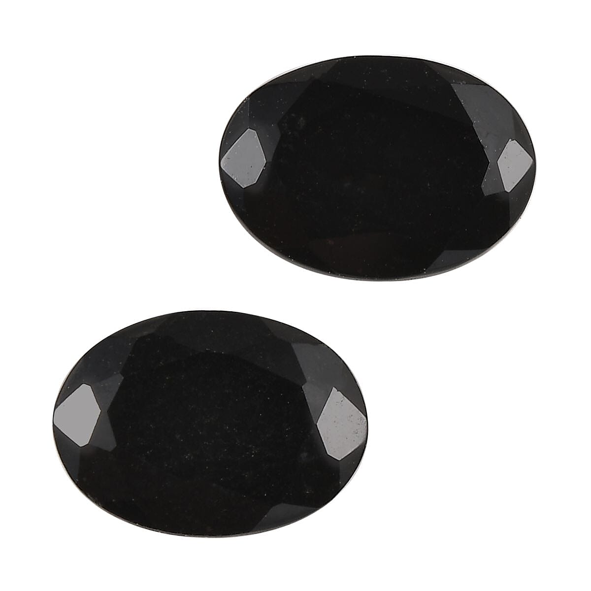Australian Black Tourmaline Set of 2 (Ovl 7x5 mm) 1.33 ctw