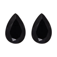 Australian Black Tourmaline Set of 2 (Pear 6x4 mm) 0.76 ctw