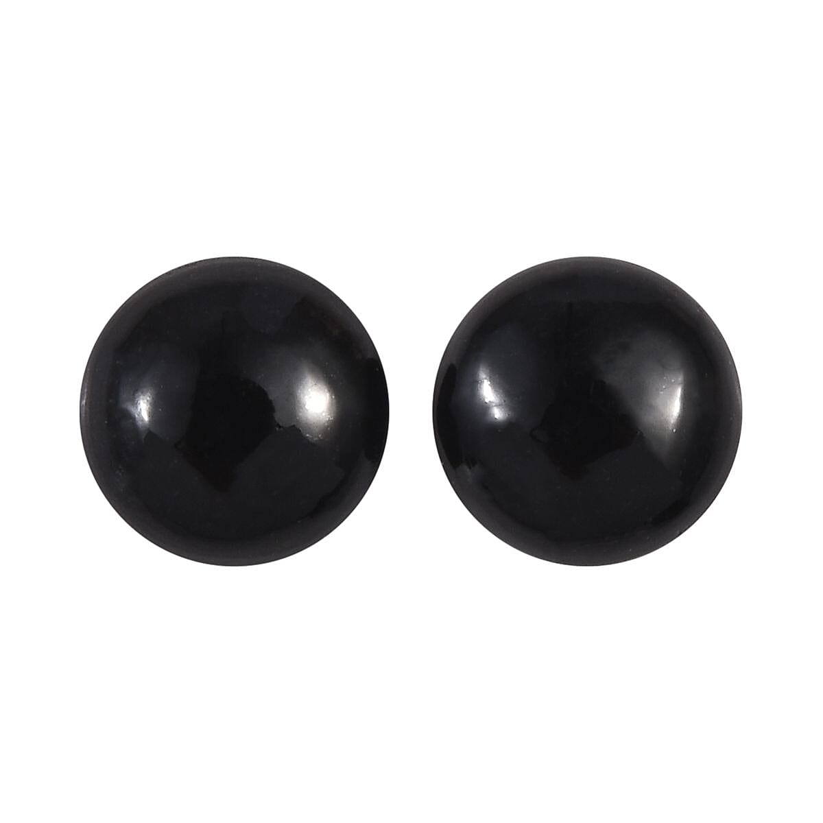 Australian Black Tourmaline Set of 2 (Rnd 6 mm) 2.19 ctw