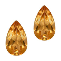 Brazilian Citrine Set of 2 (Pear 5x3 mm) 0.35 ctw