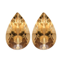 Brazilian Citrine Set of 2 (Pear 6x4 mm) 0.75 ctw