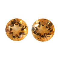Premium Brazilian Citrine Set of 2 (Rnd 5 mm) 0.86 ctw