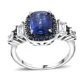 TLV Kashmir Kyanite, Multi Gemstone Ring in Rhodium Over Sterling Silver (Size 10.0) 4.00 ctw - Sticky add to cart bar