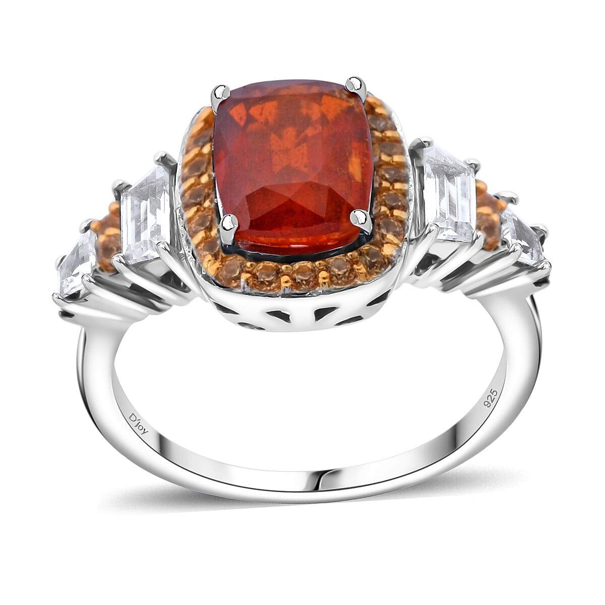 TLV Kashmir Kyanite, Multi Gemstone Ring in Rhodium Over Sterling Silver (Size 10.0) 4.00 ctw