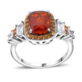 TLV Kashmir Kyanite, Multi Gemstone Ring in Rhodium Over Sterling Silver (Size 10.0) 4.00 ctw - Sticky add to cart bar