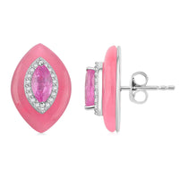 D'Joy Red Jade, Multi Gemstone Earrings in Rhodium Over Sterling Silver 11.15 ctw