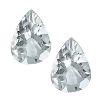 Goshenite Set of 2 (Pear 7x5 mm) 1.05 ctw