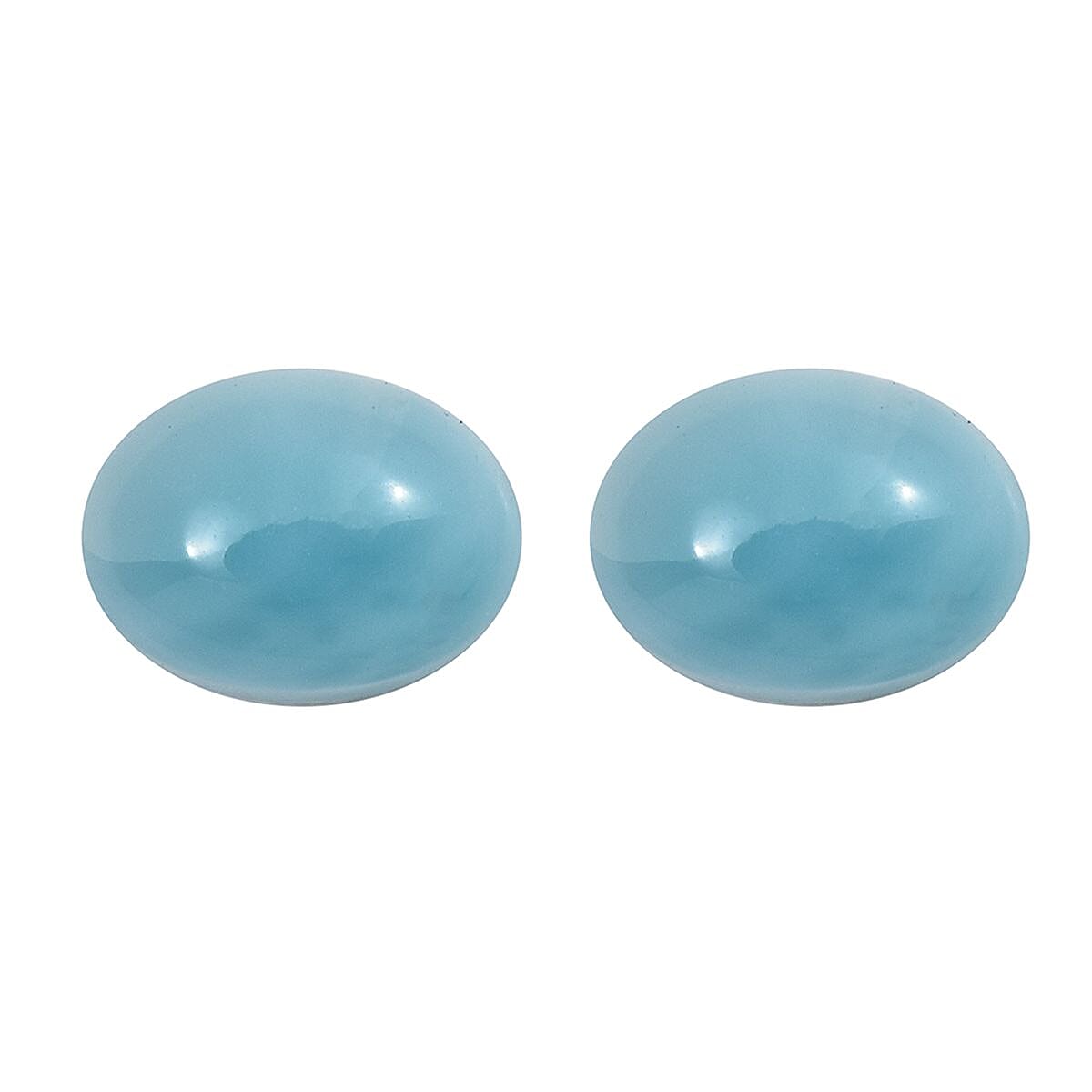 AAA Larimar Set of 2 (Ovl 7x5 mm) 1.96 ctw