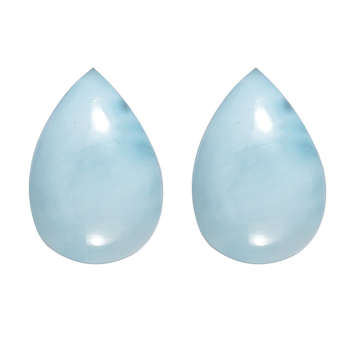 Larimar Set of 2 (Pear 7x5 mm) 1.83 ctw