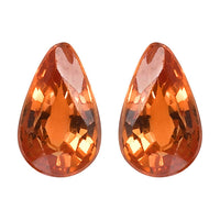 Orange Sapphire Set of 2 (Pear 5x3) 0.53 ctw