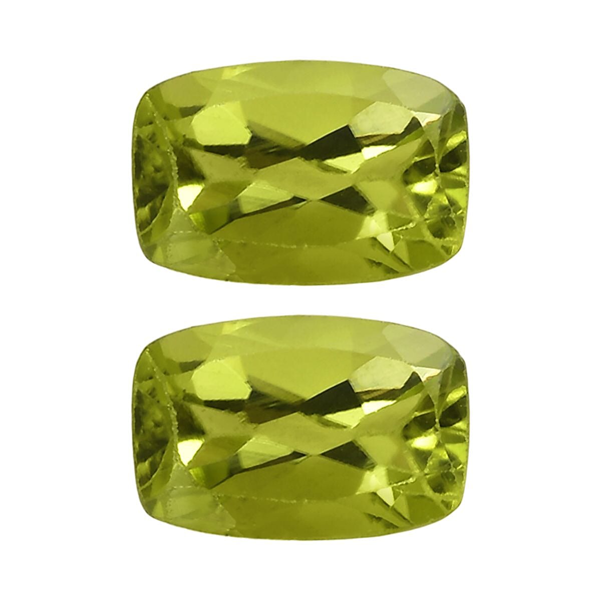 Hebei Peridot Set of 2 (Cush 6x4 MM) 1.01 ctw