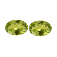 Hebei Peridot Set of 2 (Oval 6x4 mm) 0.93 ctw