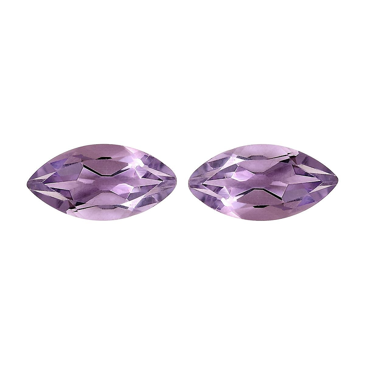Rose De France Amethyst Set of 2 (Mrq 8x4 mm) 0.86 ctw