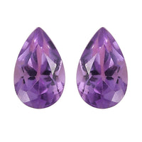 AA Rose De France Amethyst Set of 2 (Pear 7x5 mm) 0.76 ctw