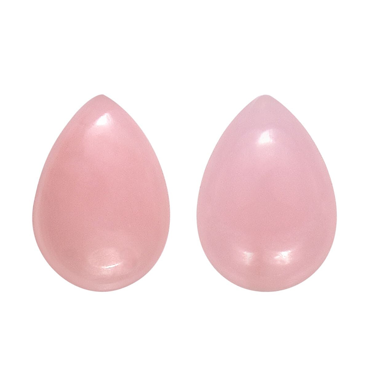 Peruvian Pink Opal Set of 2 (Pear 6x4 mm) 0.60 ctw