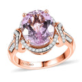 Luxoro Premium Martha Rocha Kunzite and G-H I2 Diamond 6.25 ctw Ring in 10K Rose Gold (Size 6.0) - Sticky add to cart bar