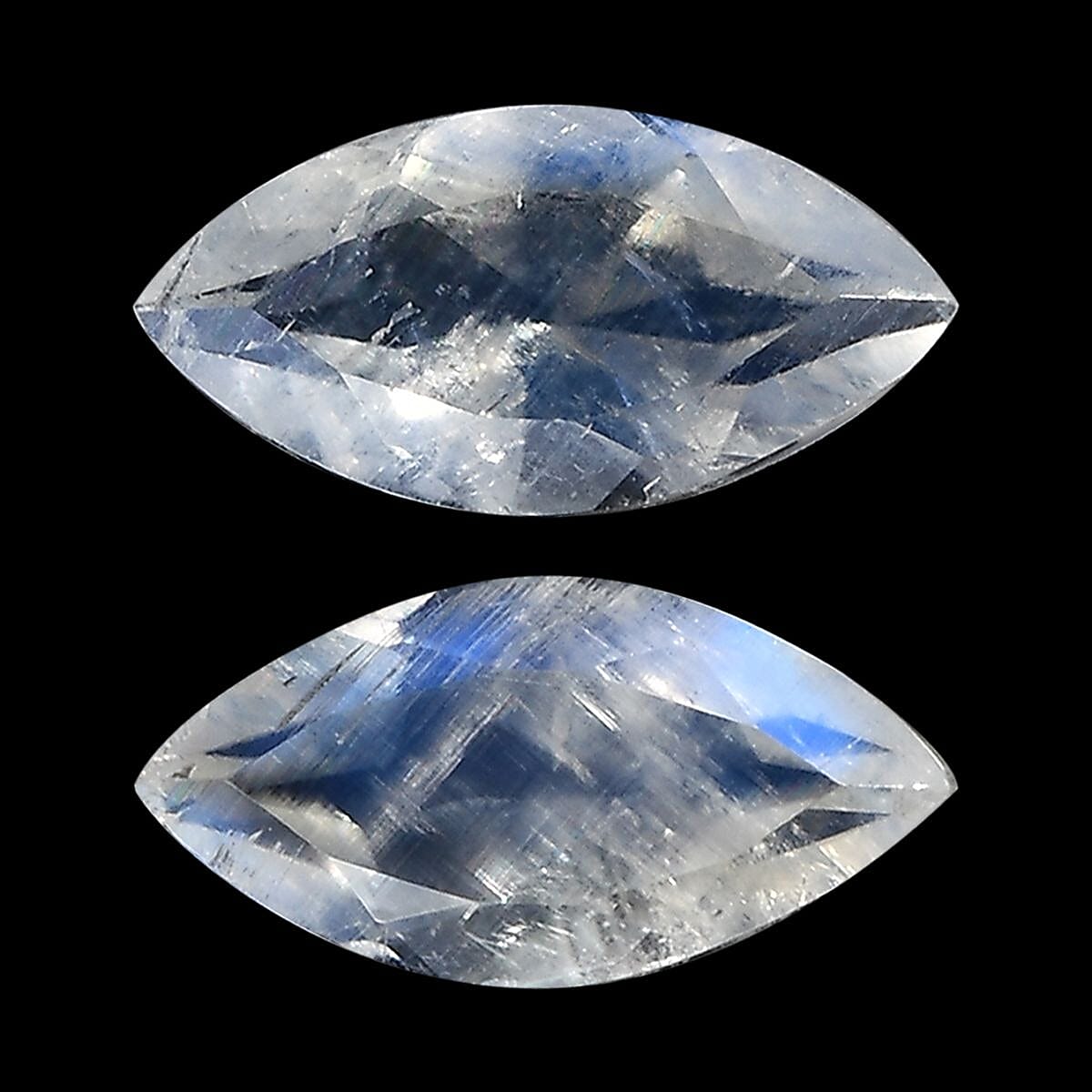 Rainbow Moonstone Set of 2 (Mrq 8x4 mm) 1.06 ctw