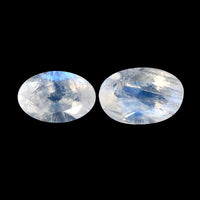 AA Rainbow Moonstone Set of 2 (Oval 6x4 mm) 0.78 ctw