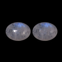 Rainbow Moonstone Set of 2 (Oval 7x5 mm) 2.00 ctw