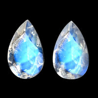 AAA Rainbow Moonstone Set of 2 (Pear 5x3 mm) 0.40 ctw