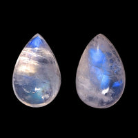 Rainbow Moonstone Set of 2 (Pear 6x4 mm) 1.10 ctw
