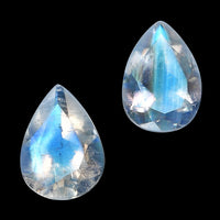 AAA Rainbow Moonstone Set of 2 (Pear 7x5 mm) 1.18 ctw
