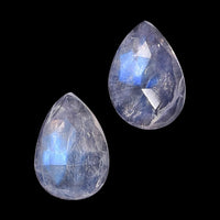 AA Rainbow Moonstone Set of 2 (Pear 7x5 mm) 1.41 ctw
